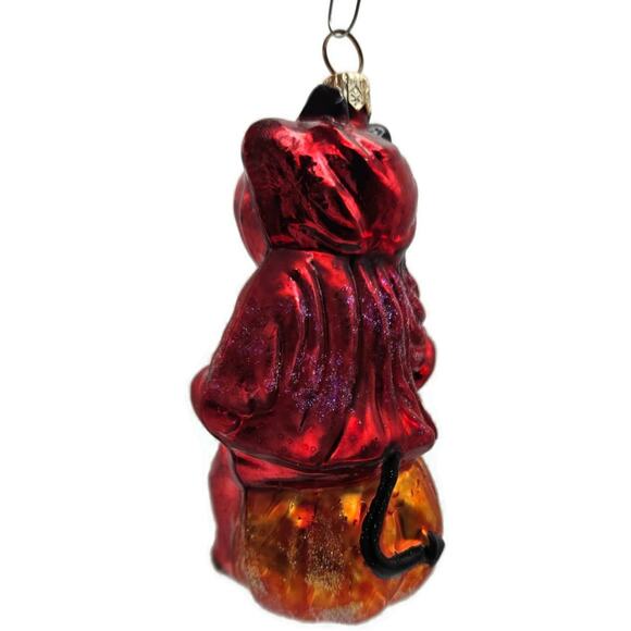 Christopher Radko You Little Devil Bear Pumpkin Halloween Christmas Ornament - Picture 11 of 13